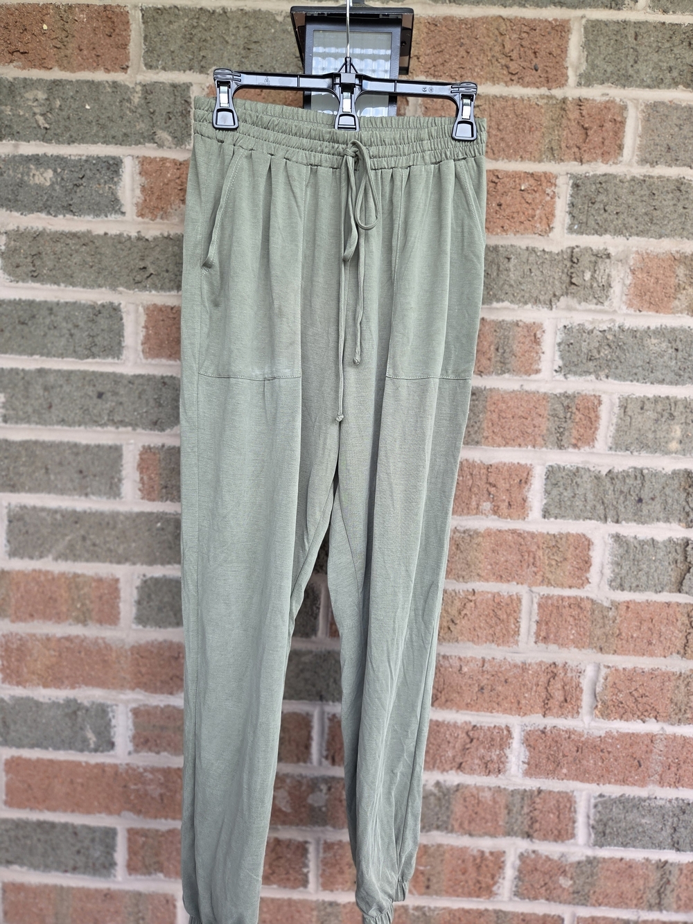 Olive Green Drawstring Jogger Pants
